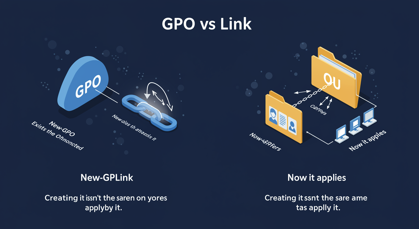 Creating and Linking GPOs, Object vs Link, illustrated TLDR
