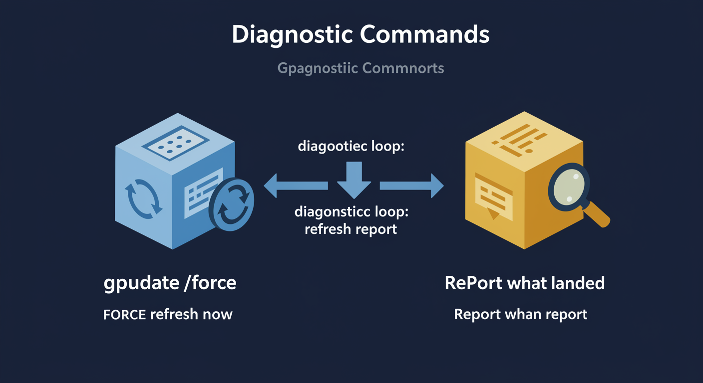 Diagnostic Commands, gpupdate and gpresult, illustrated TLDR