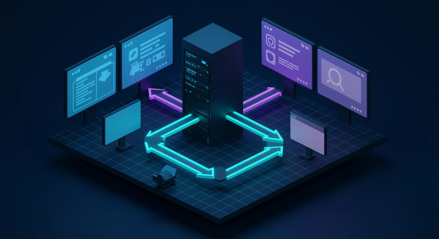 A DNS server evaluates rules at query time and routes each query to a different answer set based on who is asking.