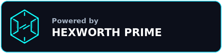 Powered by Hexworth Prime badge